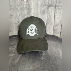Ohio State New Era Black and white 39THIRTY Stretch Fitted Cap M/L OSU